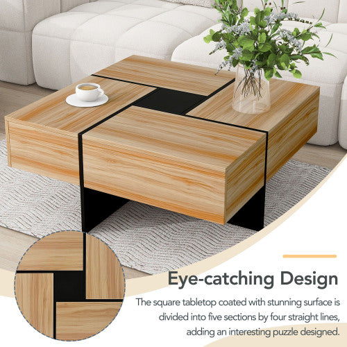 Unique Design Coffee Table Brown